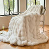 Ruched Faux Fur Throw