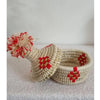 Orange Patterend Lidded Basket