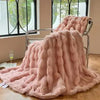 Ruched Faux Fur Throw