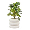 Cement Pot & Faux Plant