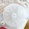 Zodiac Selenite Crystal Plate