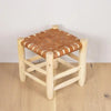 Wood & Leather Stool