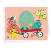 Bunny with Wagon Notecard