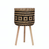 Legged Handwoven Bamboo Basket